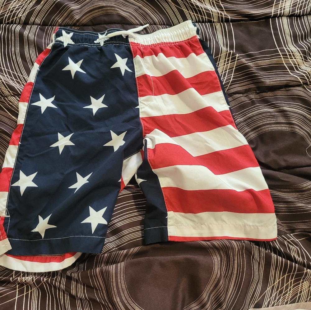 American Flag Swim Shorts
